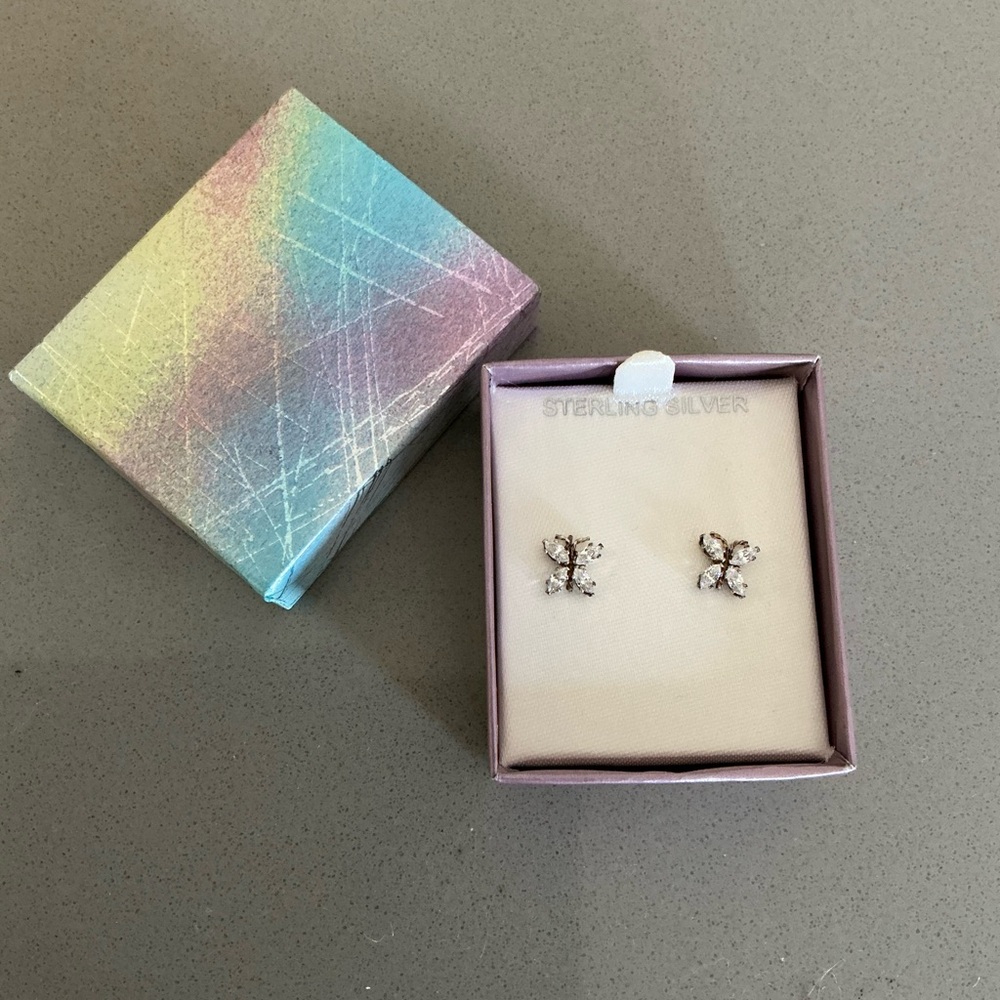 Sterling Silver Butterfly Earrings